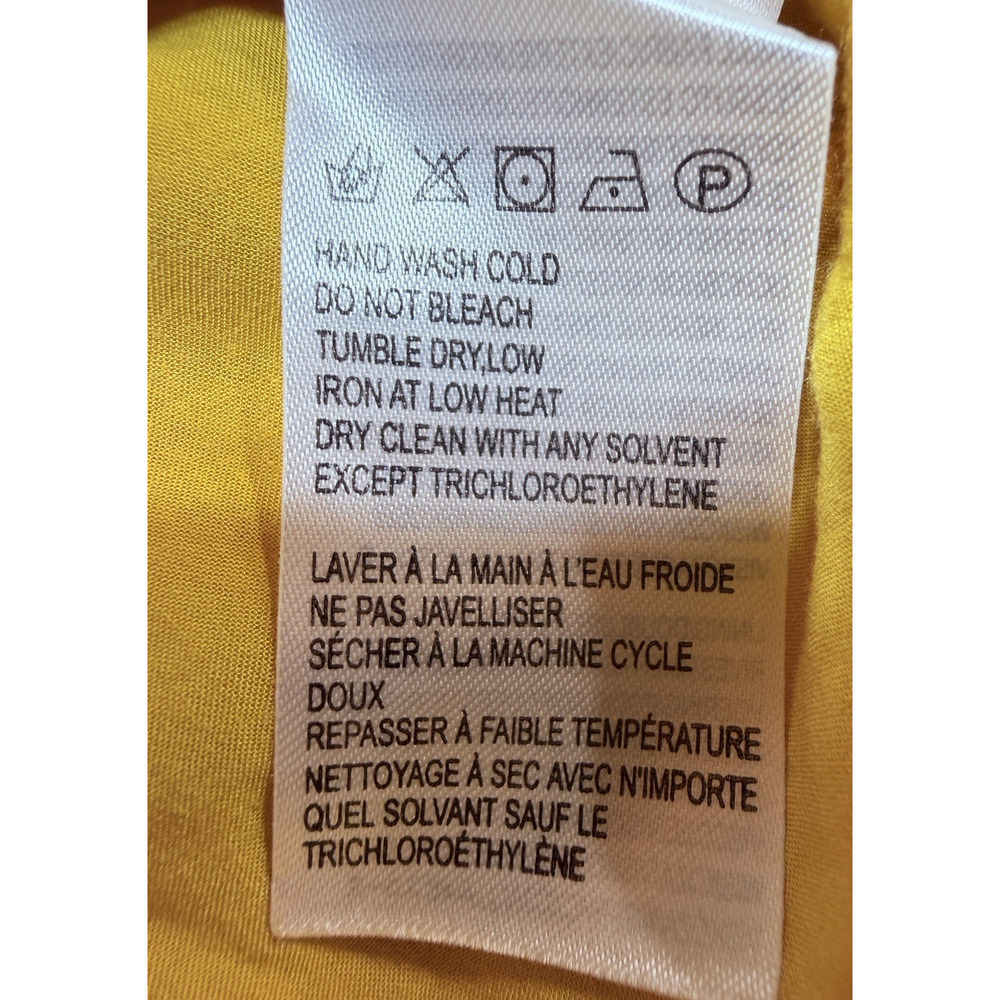 Farm Rio Yellow Tropical Leaf O-Ring Cut Out Midi Dress Resortwear Boho SZ XL - Picture 11 of 15